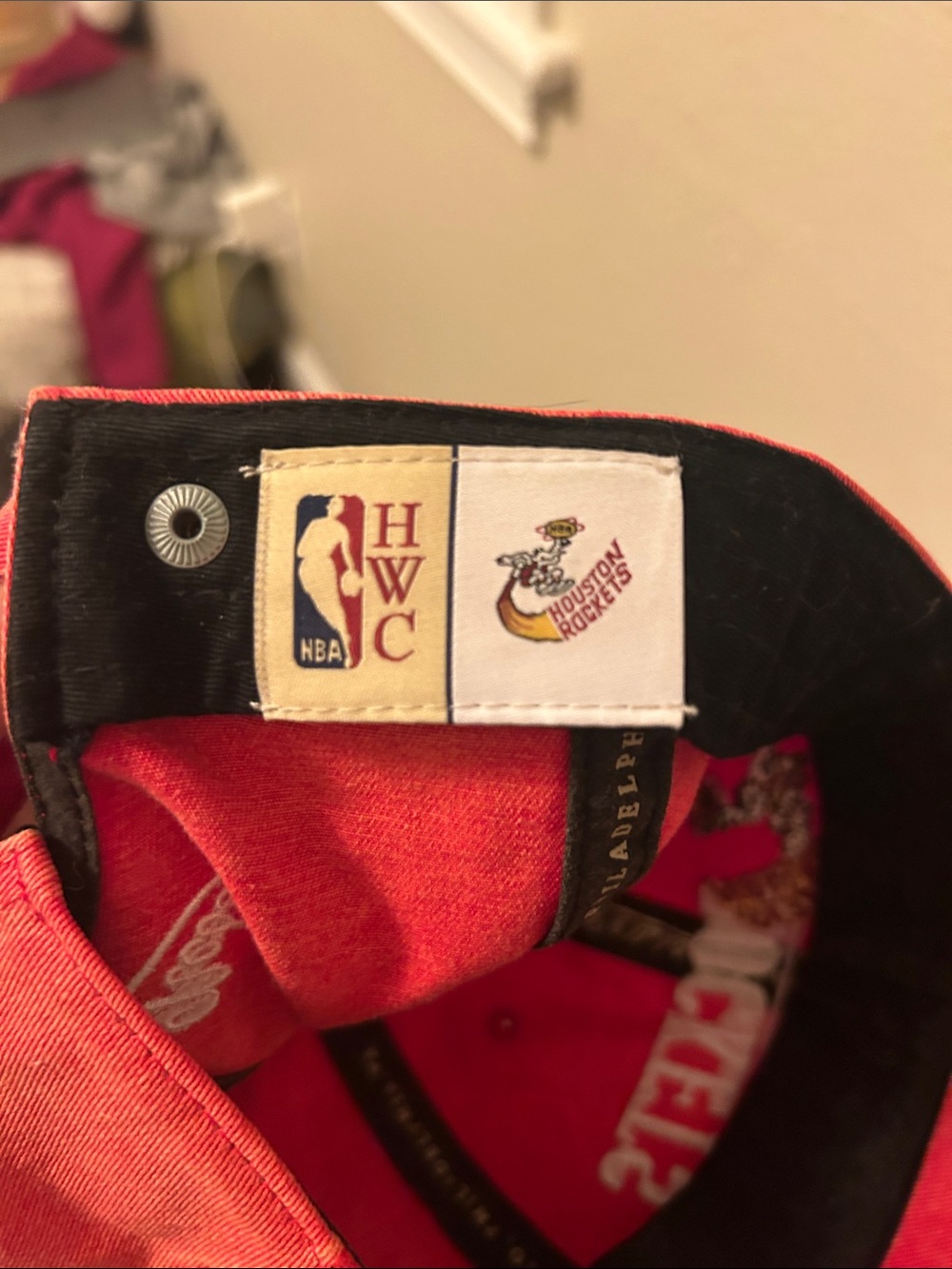 Houston Rockets Adjustable Red Baseball Cap - Picture 4 of 5